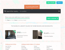 Tablet Screenshot of kangaroom.com